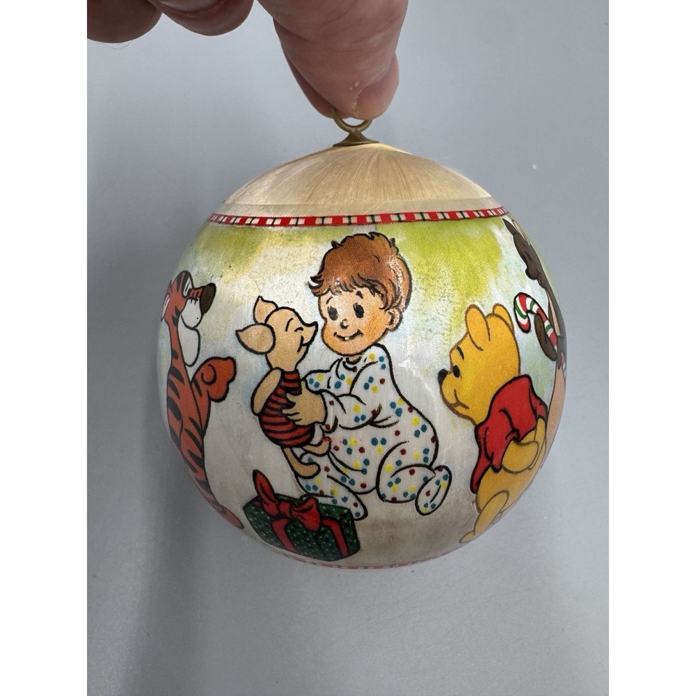 Vintage Disney Winnie The Pooh W/ Friends Baby's First Christmas Ornament